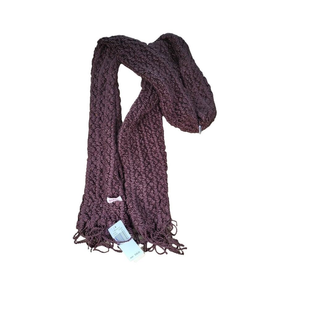 Echo Scarf Soft 65LX8W Brown Tassle Winter Warm Modal Blend Casual‎ NWT